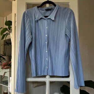 Light Blue Plisse top